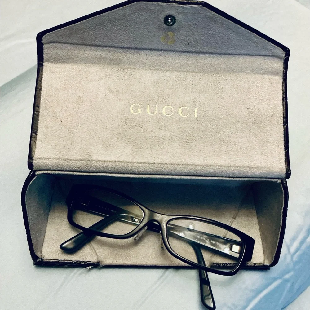 Gucci Black Eyeglasses with Case - Picture 9 of 10